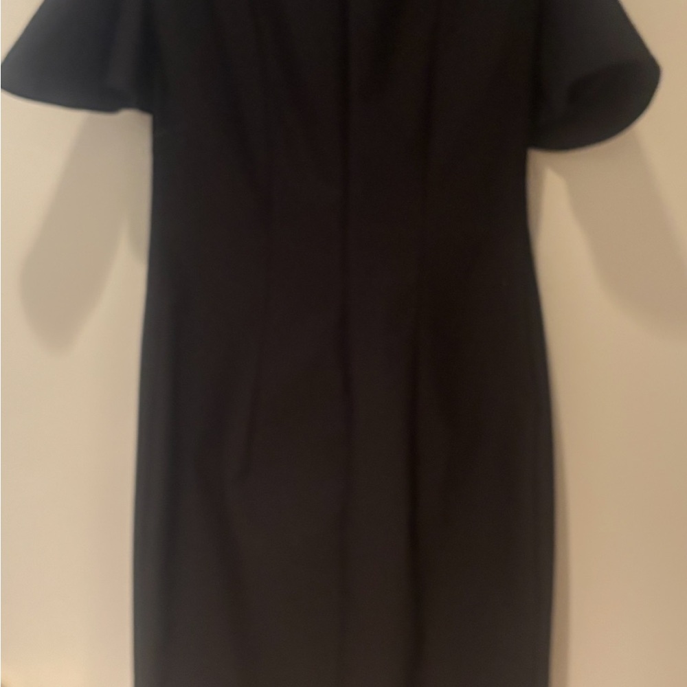 Zara Black Sheath Dress with Puff Sleeves